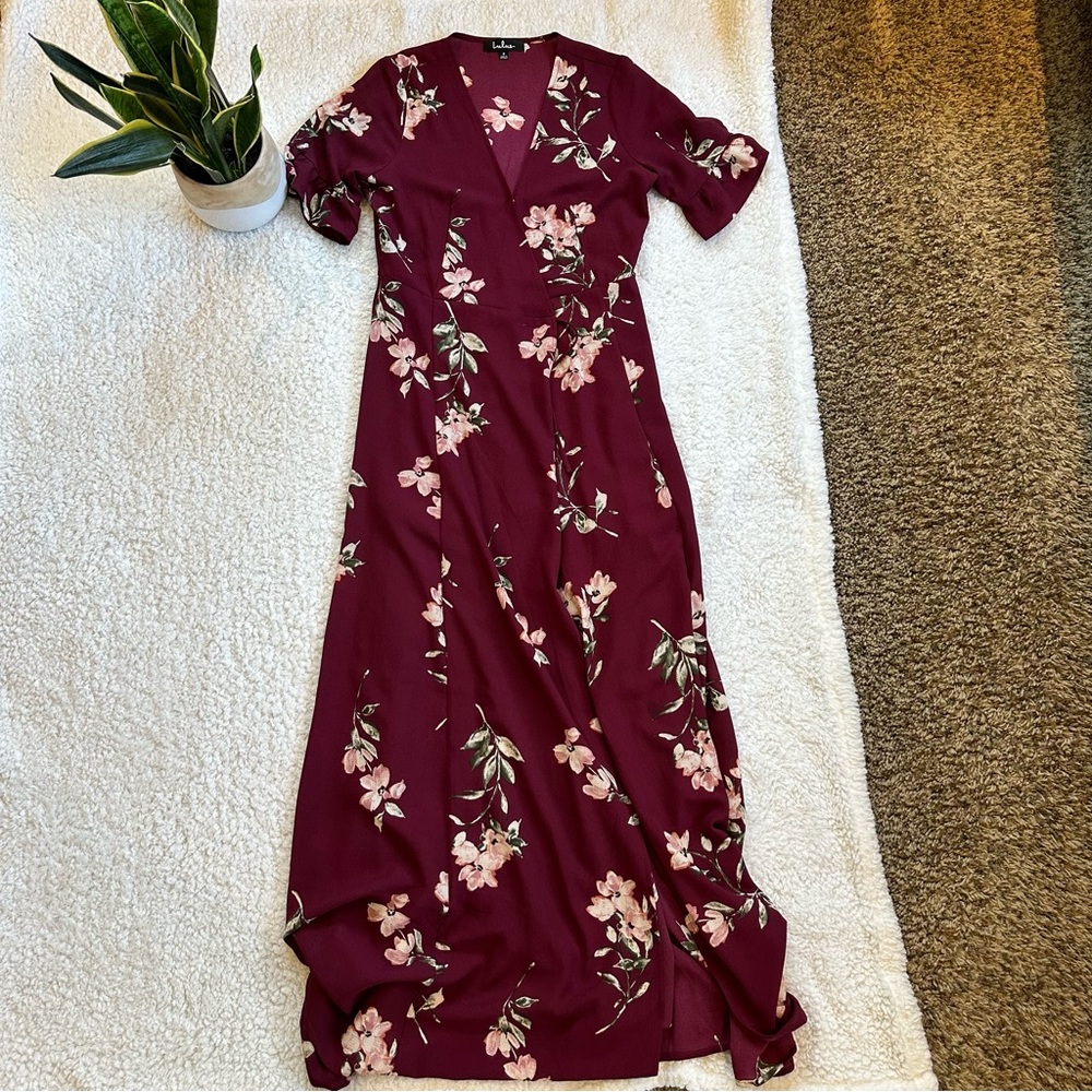 New! Lulus wrap maxi dress - Picture 2 of 6